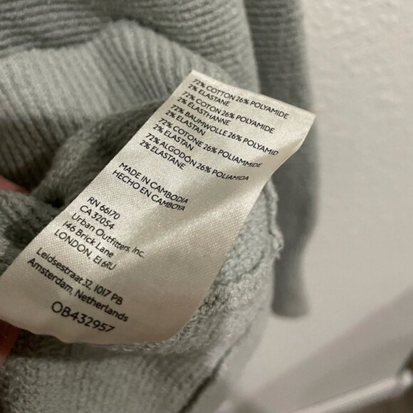 Free People Ottoman Slouchy Sweater Oversized Ribbed Boho Neutral Lounge Chic - Picture 7 of 8